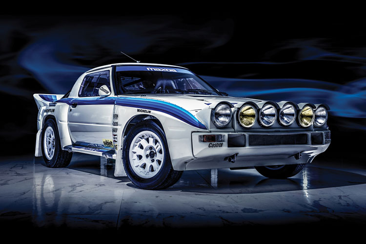 classic mazda rx7 rally car